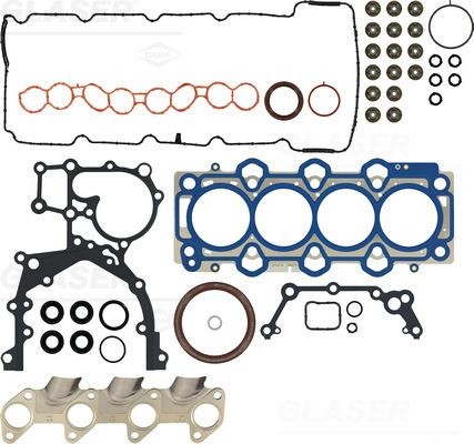 GLASER Full Gasket Set, engine S90362-00 Kia SORENTO GLASER crankcase gasket set S9036200