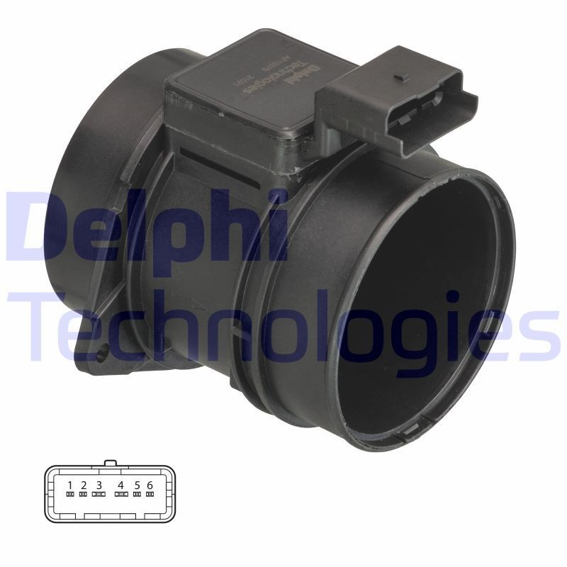 DELPHI Medidor de massa de ar AF10379-12B1 DELPHI AF10379-12B1 Medidor de massa de ar B Camião de plataforma/chassis a um preço acessível