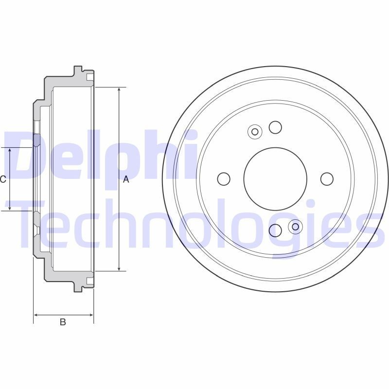 DELPHI Brzdový bubon BF550 DELPHI BF550 Brzdový bubon KIA CEE'D cena