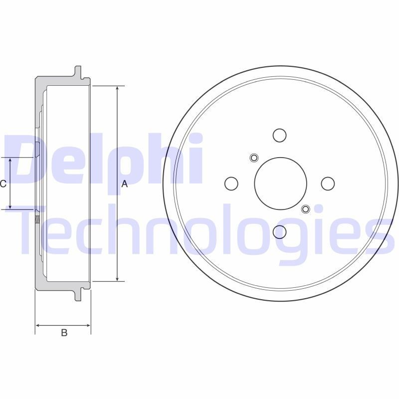 DELPHI Brake drum BF552 price Toyota _AZE15_, _NZE15_, _ZRE15_ Wheel drum BF552 DELPHI