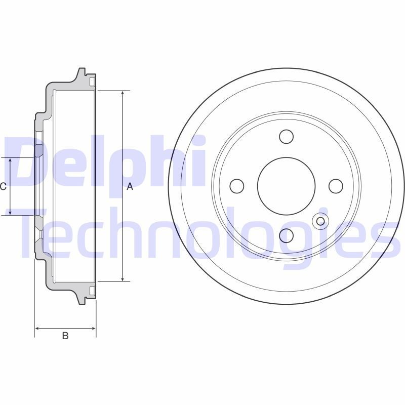 DELPHI Bremstrommel BF554 BF554 Bremstrommeln CHEVROLET EVANDA DELPHI kaufen