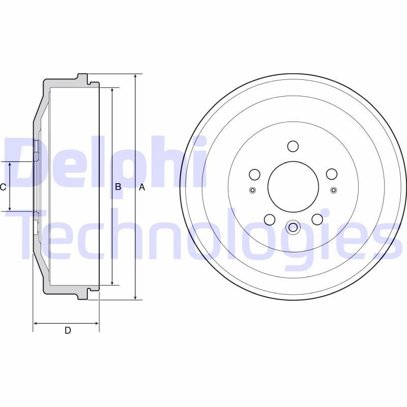 Tamburo freno DELPHI BF558 DELPHI BF558 costo Tamburo freno Volkswagen AMAROK 2013