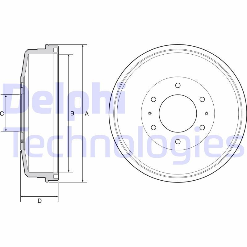 DELPHI Remtrommel BF559 Remtrommels Mitsubishi GG_W, GF_W, ZJ BF559 DELPHI