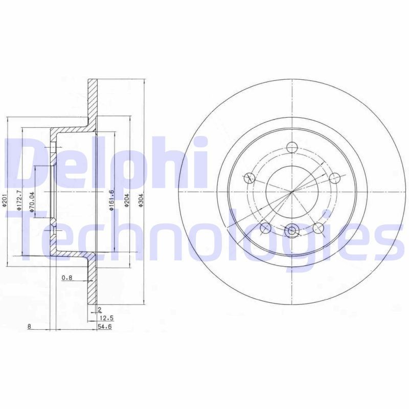 DELPHI Brzdový kotouč BG3227C Tuning Land Rover Discovery 2: Brzdový kotouč DELPHI BG3227C