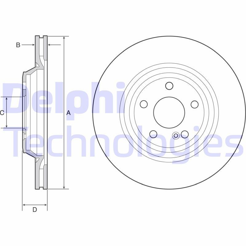 DELPHI Δισκόπλακα BG4957C Δισκόφρενα Mercedes-Benz R231 BG4957C DELPHI