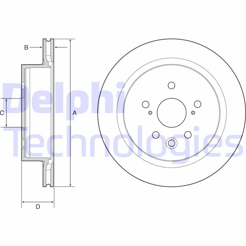 DELPHI Disco freno BG4962C DELPHI BG4962C Dischi freno sportivi Lexus GS GRL10 prezzo