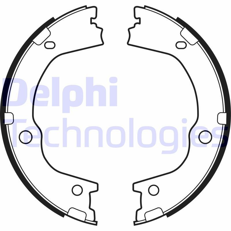 DELPHI Piduriklotside komplekt, seisupidur LS2159 DELPHI LS2159 Piduriklotside seisupidur Ford ORION originaal