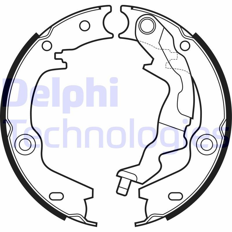 Sada brzd. čeľustí parkov. brzdy DELPHI LS2161 DELPHI LS2161 Čeľustí parkovacej brzdy KIA CERATO 2005
