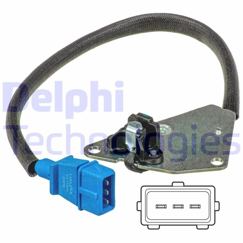 DELPHI Αισθητήρας, θέση εκκεντροφ. άξονα SS11205 DELPHI SS11205 γνήσια Αισθητήρας εκκεντροφόρου Gamma Coupe (830) κόστος