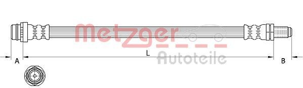 METZGER Bremseslange 4111642 Bremseslange METZGER S70 4111642 billige