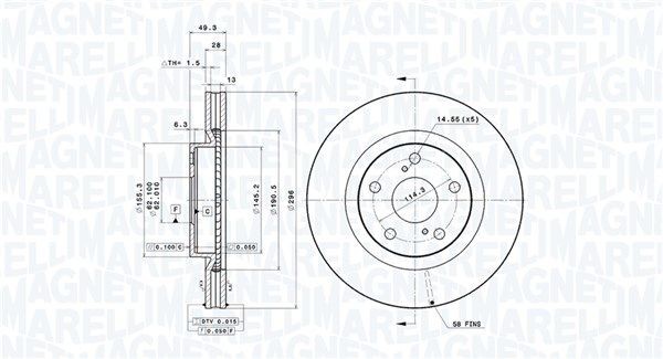 MAGNETI MARELLI Remschijf 360406078801 Remschijf set MAGNETI MARELLI MR 2 360406078801 goedkoop