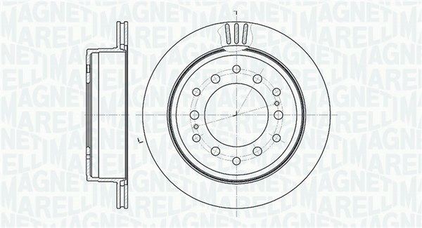 Remschijf MAGNETI MARELLI 361302040520 MAGNETI MARELLI 361302040520 Remschijf keramische Toyota SEQUOIA 2000