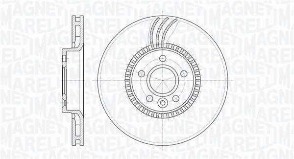 MAGNETI MARELLI Remschijf 361302040528 Remschijven set MAGNETI MARELLI ESCORT 361302040528 goedkoop