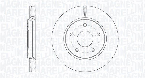 MAGNETI MARELLI Bremseskive 361302040638 MAGNETI MARELLI Bremseskive CHRYSLER 361302040638