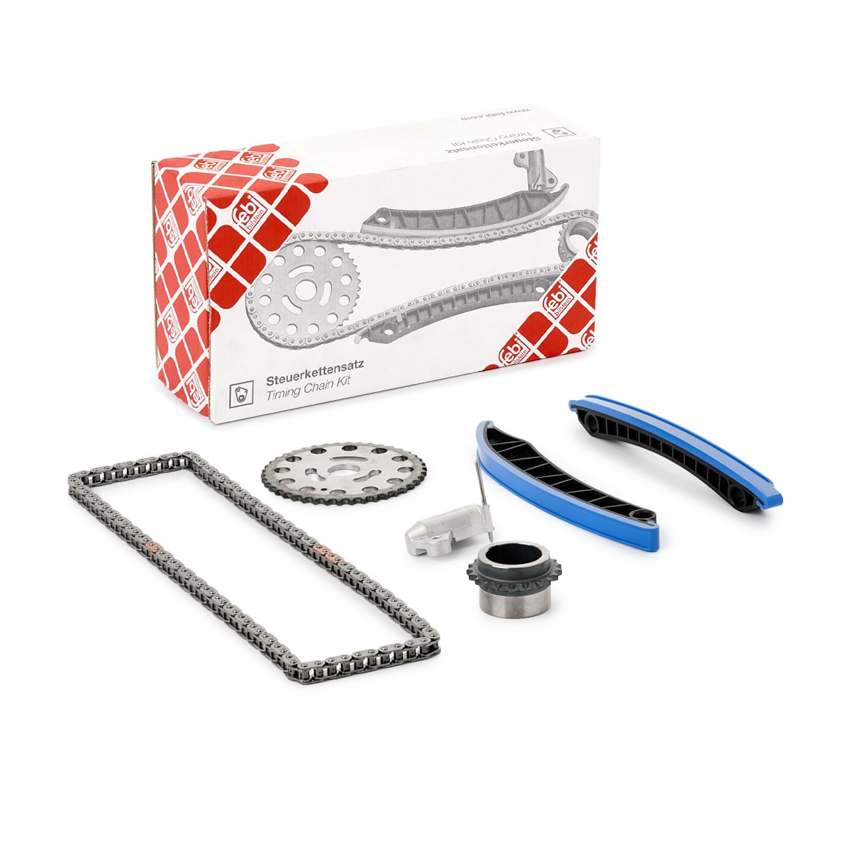 FEBI BILSTEIN Timing chain kit 106357 FEBI BILSTEIN 106357 Opel Astra F CC timing chain kit replacement
