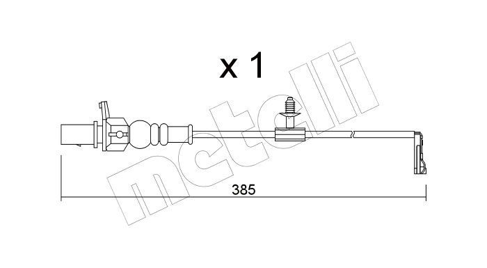 METELLI Sensore di usura delle pastiglie freni SU.348 SU.348 costo Sensore pastiglie freni CHRYSLER GRAND VOYAGER METELLI