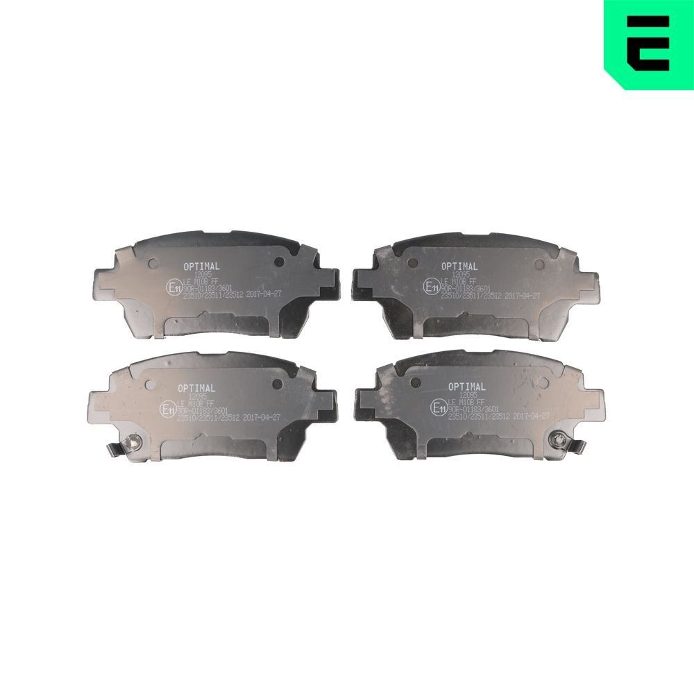 OPTIMAL Bromsbelägg BP-12095 BP-12095 OPTIMAL bromsbeläggsats Toyota AYGO