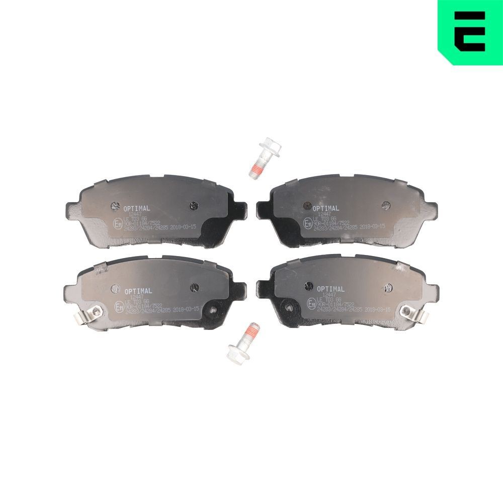 OPTIMAL Kit pastiglie freni BP-12447 BP-12447 costo Pastiglie freno sportive OPTIMAL SUBARU LEONE