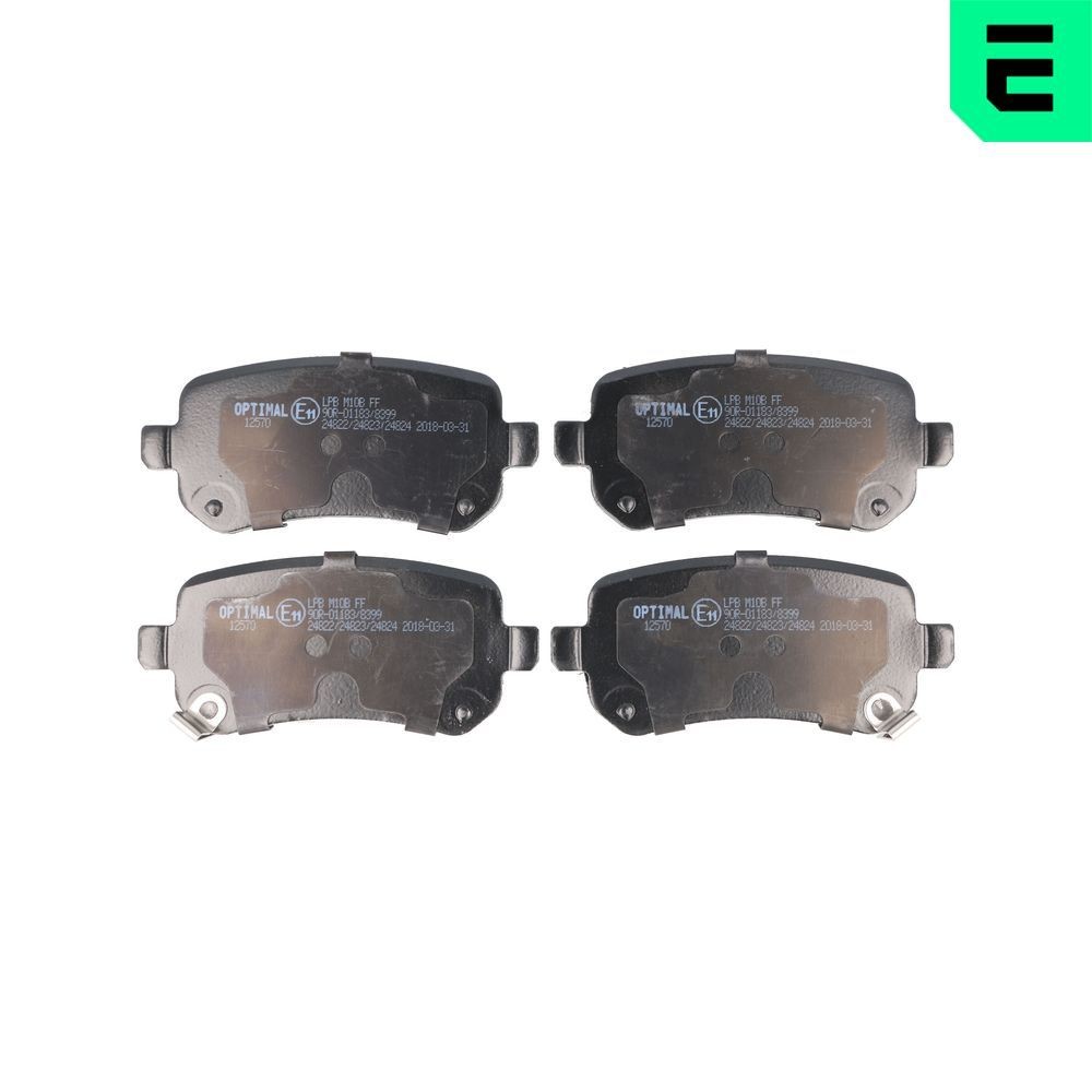 Bremseklodser OPTIMAL BP-12570 OPTIMAL BP-12570: Bremseklodssæt Fiat FREEMONT 2019