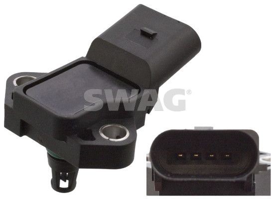 SWAG Sensor, pressão de sobrealimentação 30 10 5744 Sensor pressão colector de admissão SWAG YETI 30 10 5744 baratos