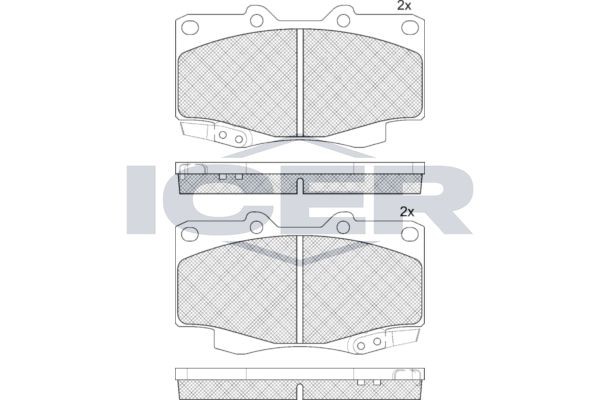 ICER Piduriklotsid 141007-208 141007-208 Piduriklots TOYOTA AURIS ICER