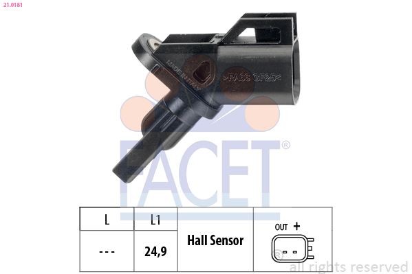 FACET ABS-givare 21.0181 SAAB abs-givare FACET 21.0181