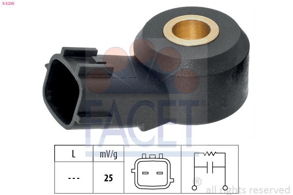 Klopsensor FACET 9.3236 FACET 9.3236 Klopsensor NISSAN MICRA 2015