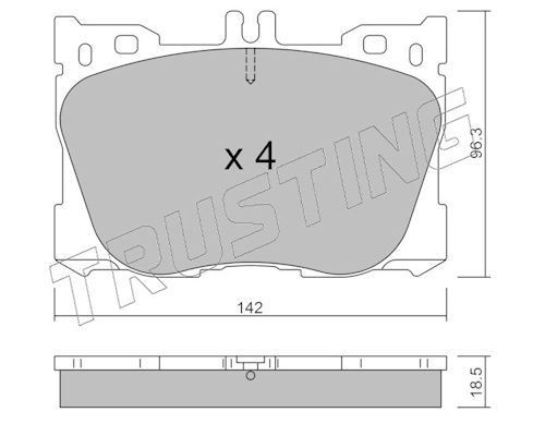 TRUSTING Bremseklodser 1134.0 Bremseklodser TRUSTING 190 1134.0 billig