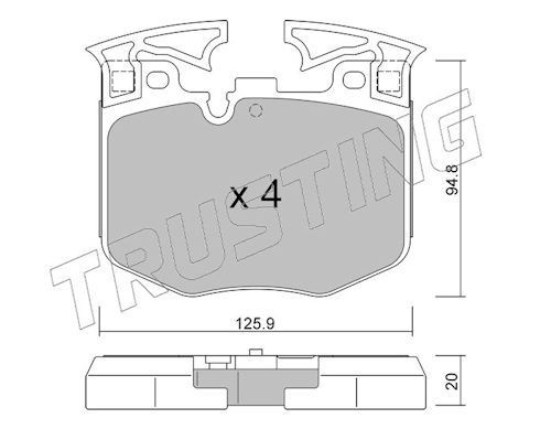 TRUSTING Bremseklosser 1146.0 Sportsbremseklosser BMW TRUSTING 1146.0