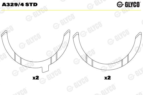 GLYCO Distantsseib, väntvõll A329/4 STD GLYCO A329/4 STD Väntvõllirõngad Mercedes R107 originaal hind