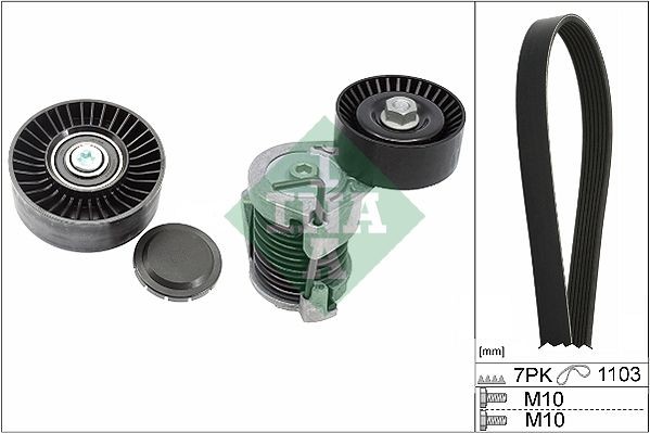 INA Poly V-riem set 529 0049 10 INA 529004910 Poly v riemen kit BMW E81 prijs