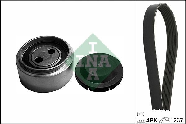 INA Jeu de courroies trapézoïdales à nervures 529 0087 10 529 0087 10 Kit de courroie d'accessoire INA VOLKSWAGEN TOUAREG