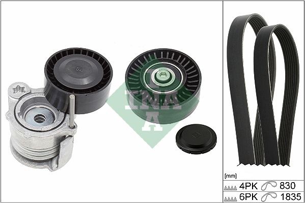 INA Kit Cinghie Poly-V 529 0359 10 INA 529 0359 10 Kit cinghie poly-v BMW Serie 3 E91 originale prezzo