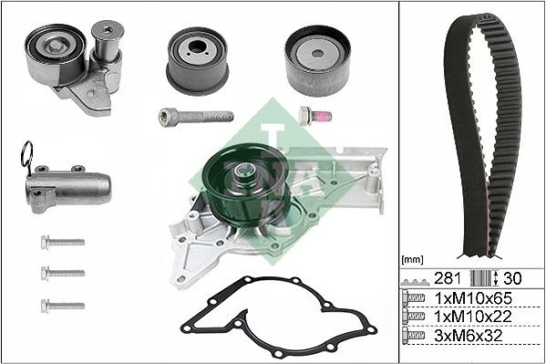 Water pump and timing belt kit INA 530 0480 30 INA 530 0480 30 2014 AUDI A8 timing belt and water pump replacement