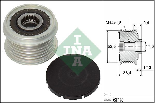 INA Generatortomgang 535 0329 10 INA 535 0329 10 Frihjul dynamo Toyota Auris e18 originale pris