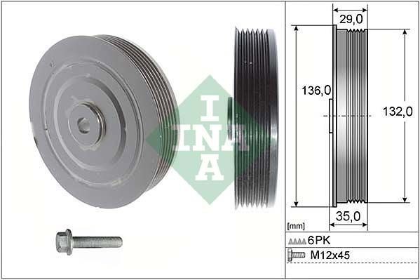 INA Kit pulegge, Albero motore / a gomito 544 0009 20 544 0009 20 costo Puleggia albero motore RENAULT TALISMAN INA