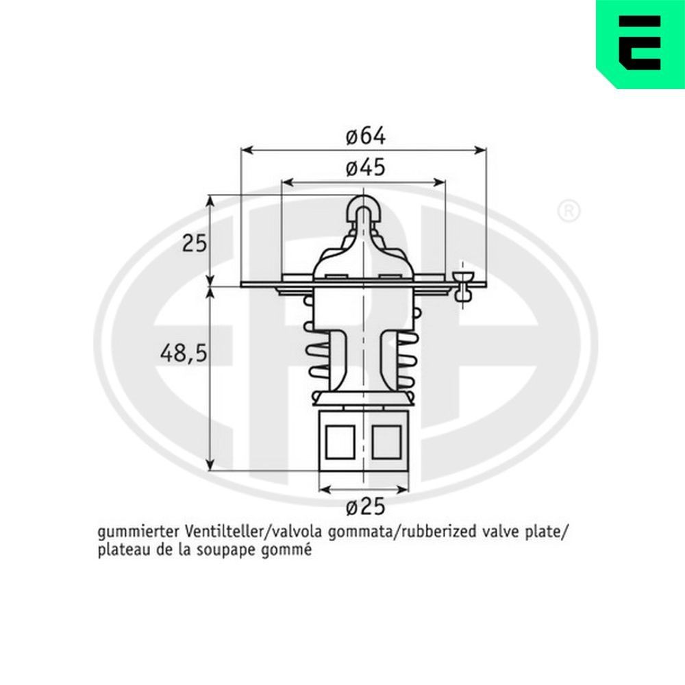 ERA Thermostaat, koelvloeistof 350232 ERA 350232 Thermostaat, behuizing Nissan Z32 prijs