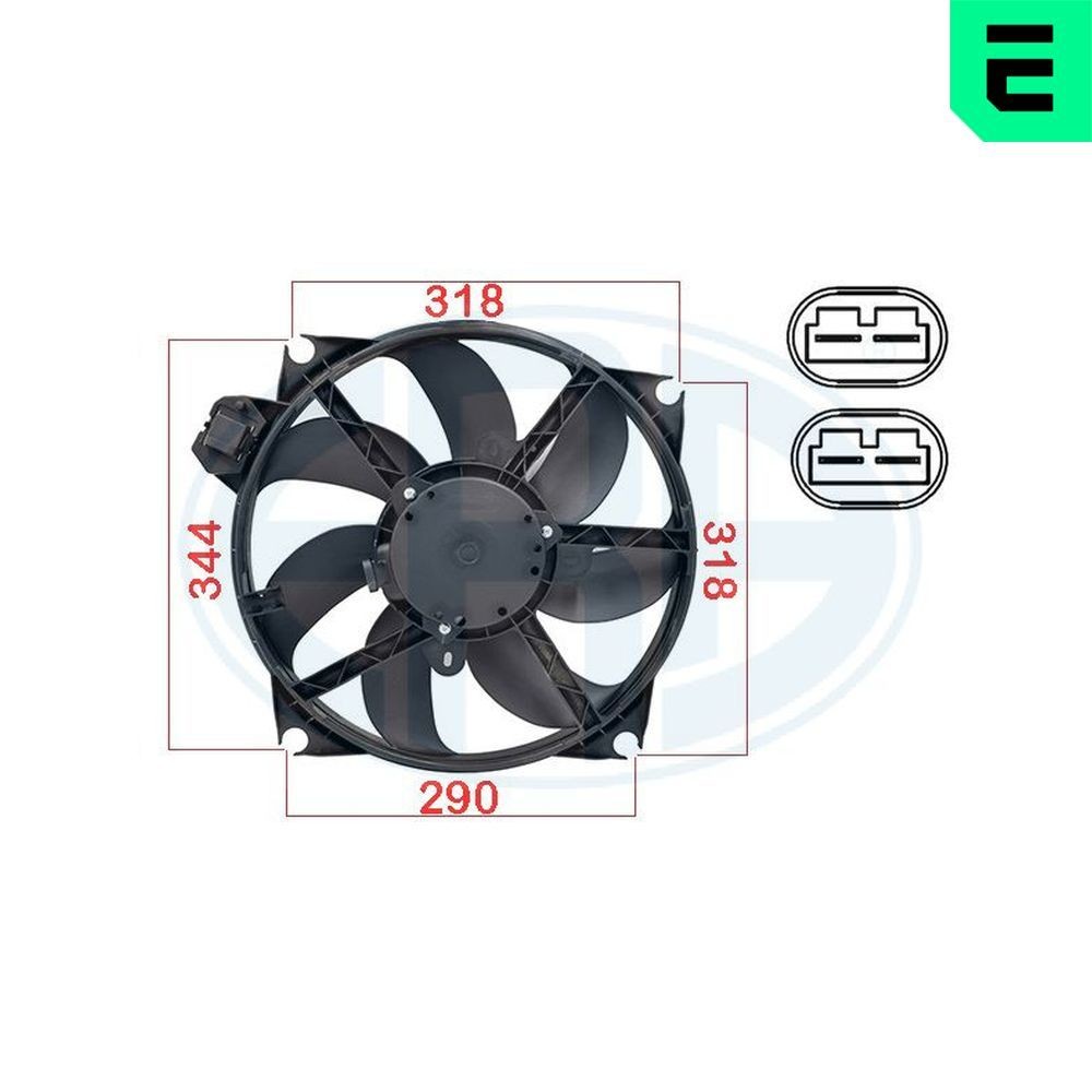 ERA Kjølevifte 352084 352084 Radiator kjølevifte RENAULT TRAFIC ERA