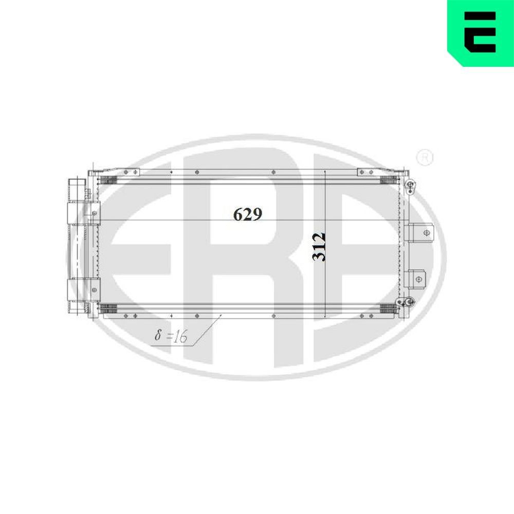 ERA Kondensor, klimatanläggning 667187 667187 ERA kondensor TOYOTA AVENSIS