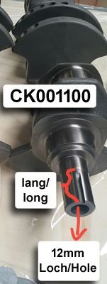 Kloķvārpsta IPSA CK001100 IPSA CK001100: Kloķvārpsta Nissan QASHQAI 2017