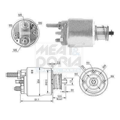 MEAT & DORIA Elettromagnete motorino avviamento 46223 MEAT & DORIA 46223 costo Elettromagnete motorino avviamento BMW E46 originale
