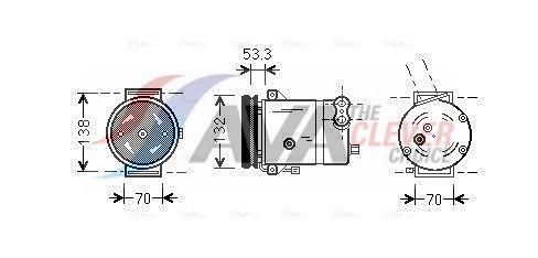 AVA COOLING SYSTEMS Compressore aria condizionata DWAK018 AVA COOLING SYSTEMS DWAK018 Compressore condizionatore Daewoo Lanos KLAT prezzo