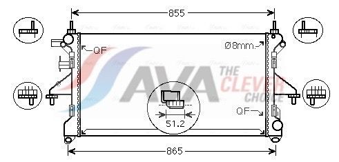AVA COOLING SYSTEMS Ψυγείο, ψύξη κινητήρα FT2464 FT2464 Ψυγειο νερου FIAT BARCHETTA AVA COOLING SYSTEMS