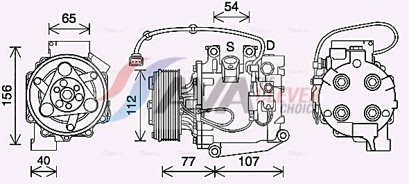 Κομπρεσέρ air condition AVA COOLING SYSTEMS HDAK311 AVA COOLING SYSTEMS HDAK311: Κομπρεσέρ Honda ACCORD 2015