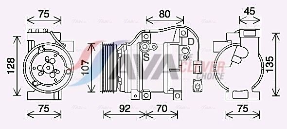 AVA COOLING SYSTEMS Lüfterkupplung MNC085 MNC085 AVA COOLING SYSTEMS Lüfterkupplung Tabelle