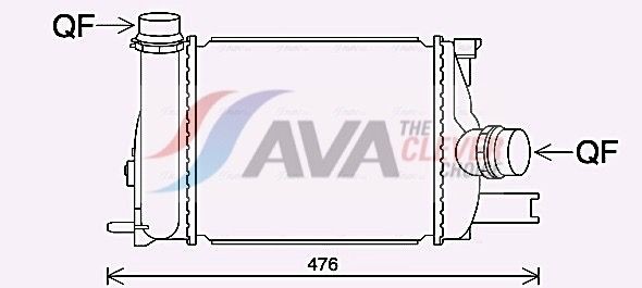 AVA COOLING SYSTEMS Intercooler RT4642 Renault MODUS Radiator intercooler AVA COOLING SYSTEMS RT4642