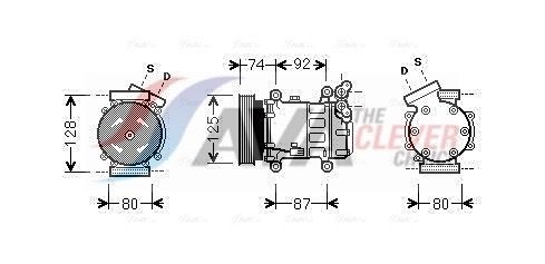 AVA COOLING SYSTEMS Kompresor klimatizácie RTAK452 AVA COOLING SYSTEMS RTAK452 Sprężarka klimatyzacji Nissan NV200 Van cena