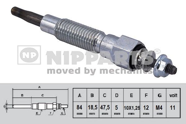 NIPPARTS Bujía de precalentamiento N5715024 coche Bujías de precalentamiento diésel NIPPARTS N5715024 comprar