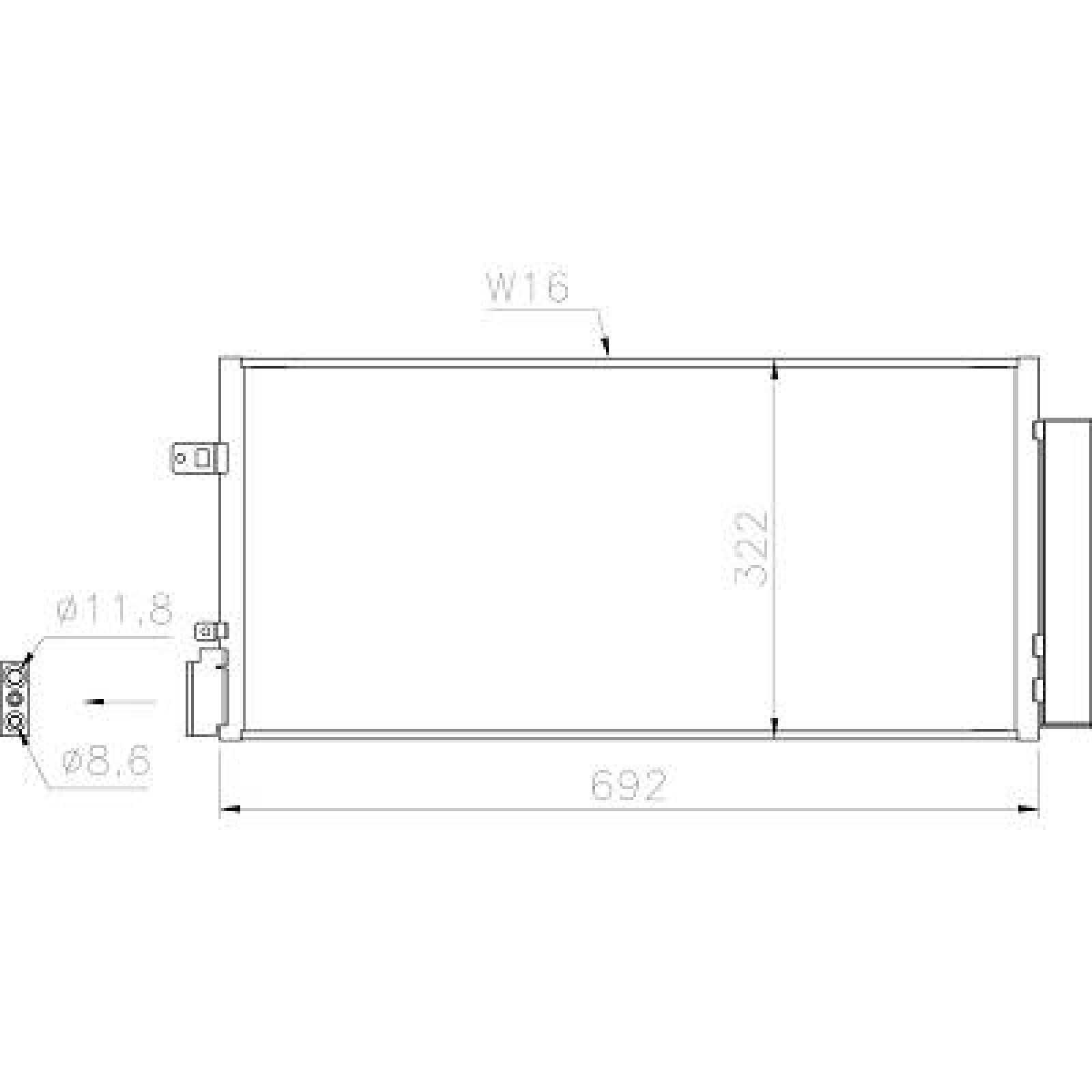 DIEDERICHS Condensor voor airco DCC2010 DIEDERICHS DCC2010 Condensor voor AC Chevrolet Aveo T300 originele prijs