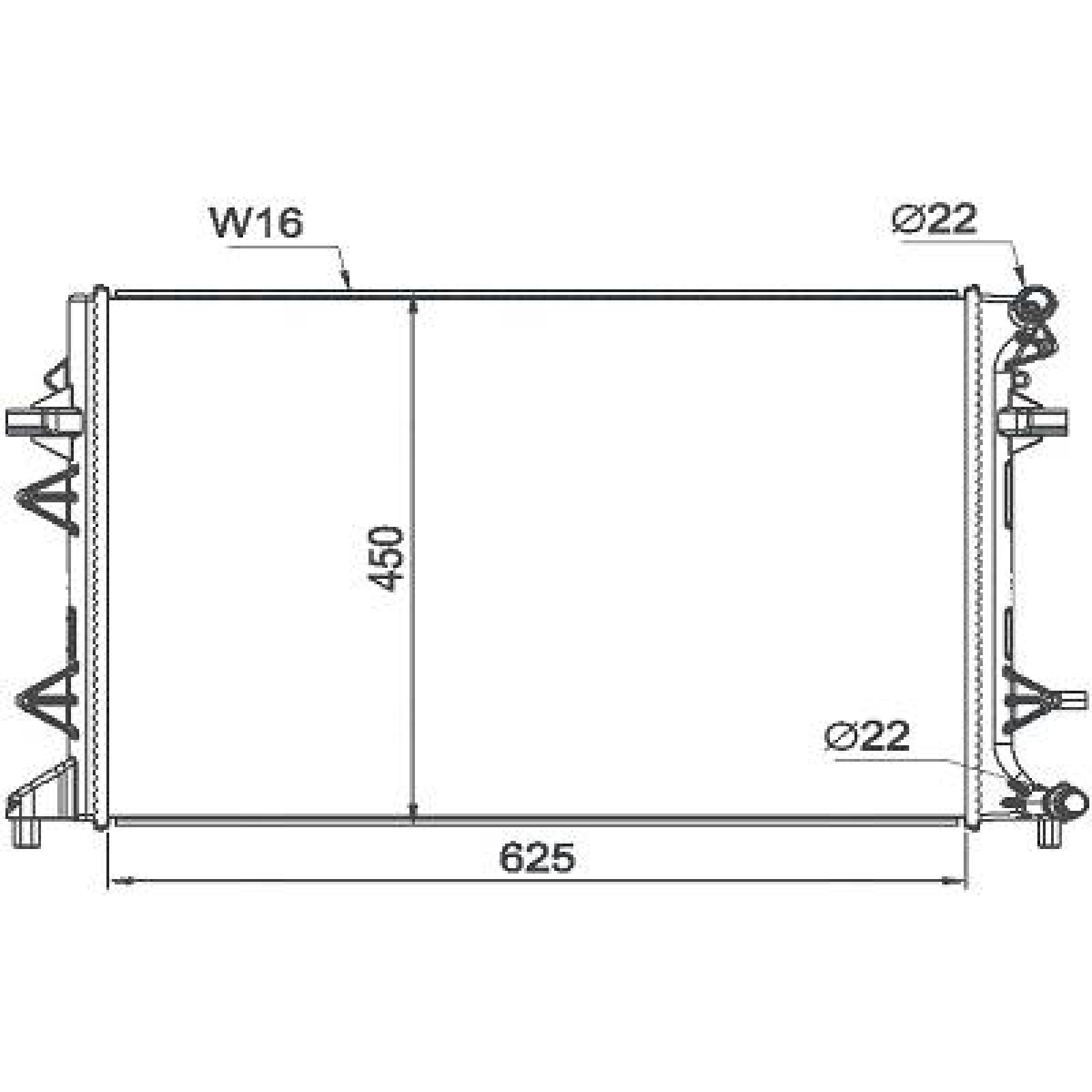 DIEDERICHS Radiatore motore DCM3907 DCM3907 costo Radiatore Volkswagen CRAFTER DIEDERICHS